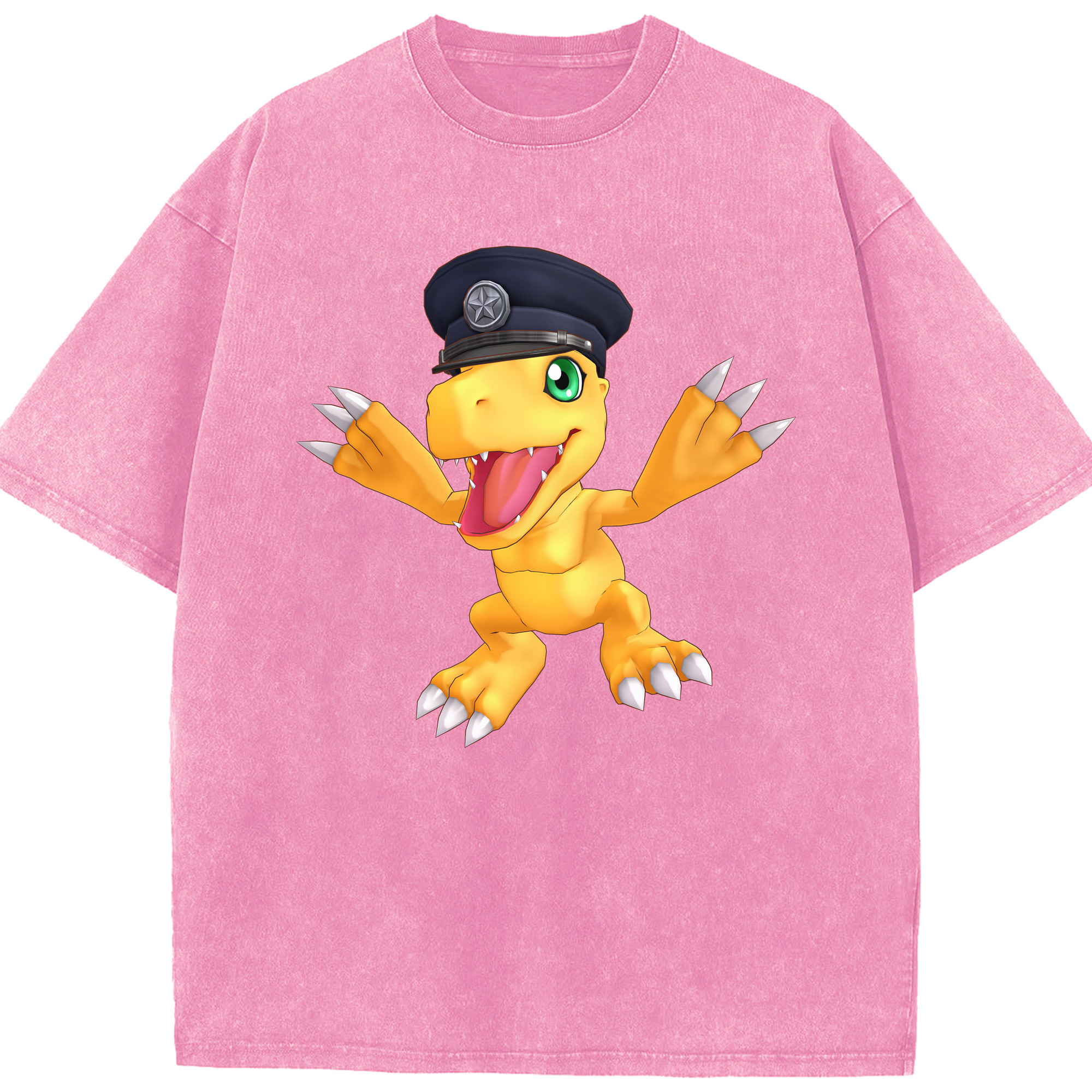 （画像用） Digimon デジタルモンスター/デジモン 綿100% ヴィンテージ風 半袖Tシャツ（フロントプリント）